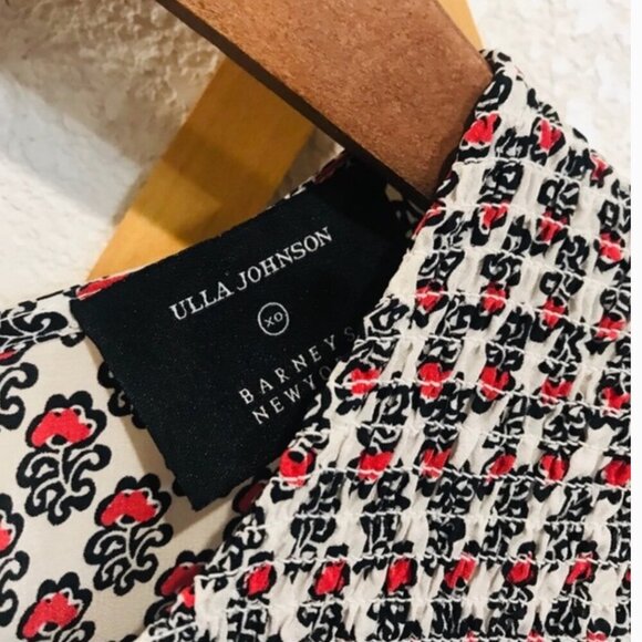 Ulla Johnson Oona 100% Silk Smocked Floral Midi Dress in Indian Floral Size 4 - Picture 6 of 8